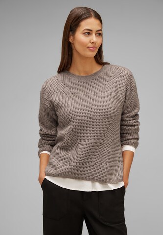 STREET ONE Sweater in Brown: front