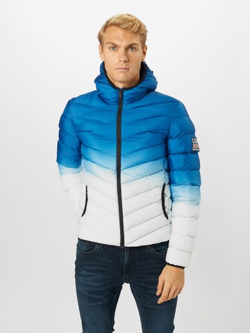 BRAVE SOUL Between-season jacket 'Grantplain' in Blue: front