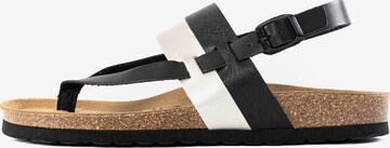 Bayton Sandal 'Lajas' i svart: framsida