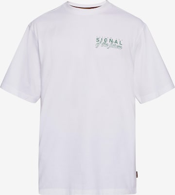 T-Shirt 'Gael' Signal en blanc : devant