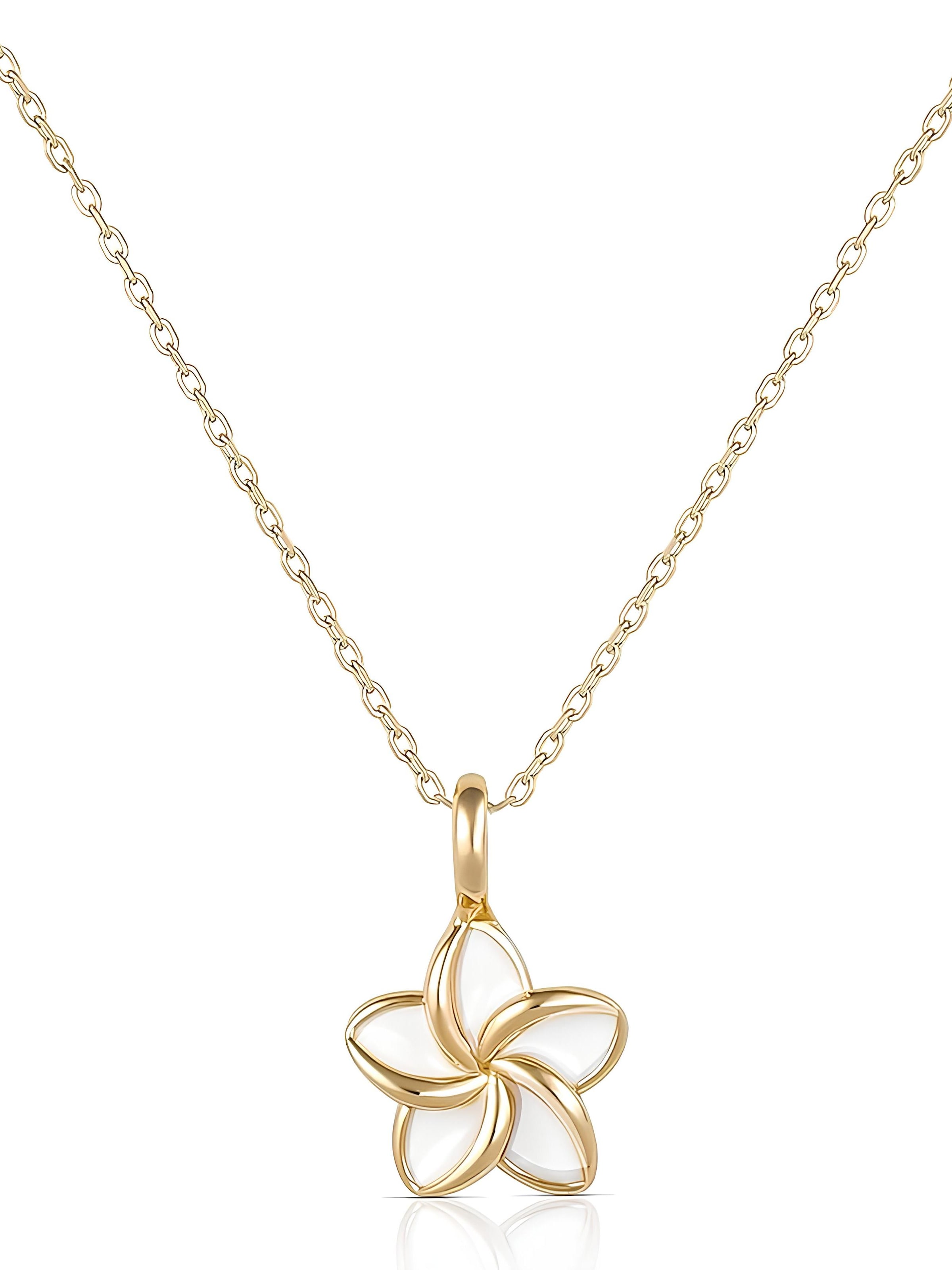Einzelstück Necklace 'Frangipani' in Gold: front
