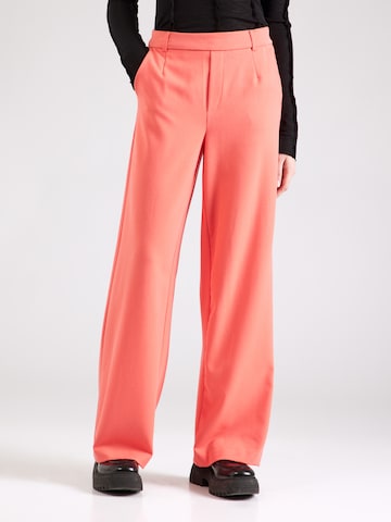 VILA Wide leg Pleat-front trousers 'VIVarone' in Red: front