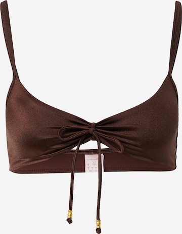 Hunkemöller T-Shirt Bikinitop 'Cleo' in Braun: predná strana