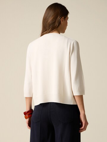 oltre - Sudadera con cremallera en blanco