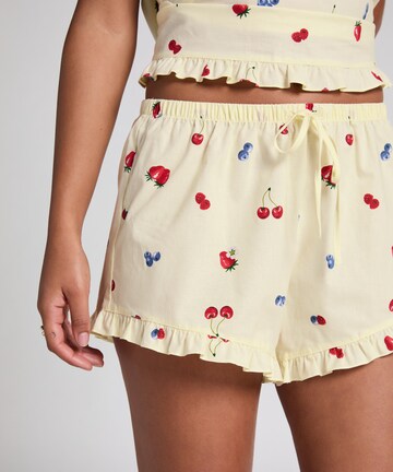 Hunkemöller Pyjamashorts in Gelb
