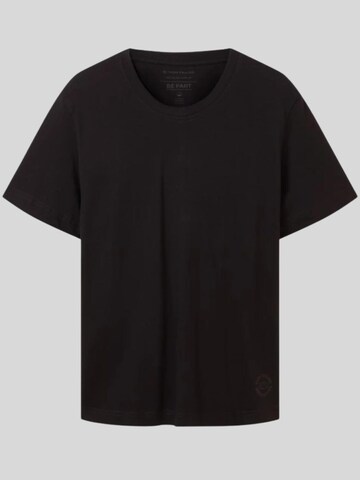 TOM TAILOR Shirt 'Tom Tailor Doublepack V-neck Tee Black 1037738 29999' in Black