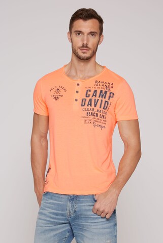 CAMP DAVID Tričko – oranžová: přední strana