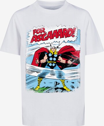 T-Shirt 'Marvel Thor Asgard' F4NT4STIC en blanc : devant