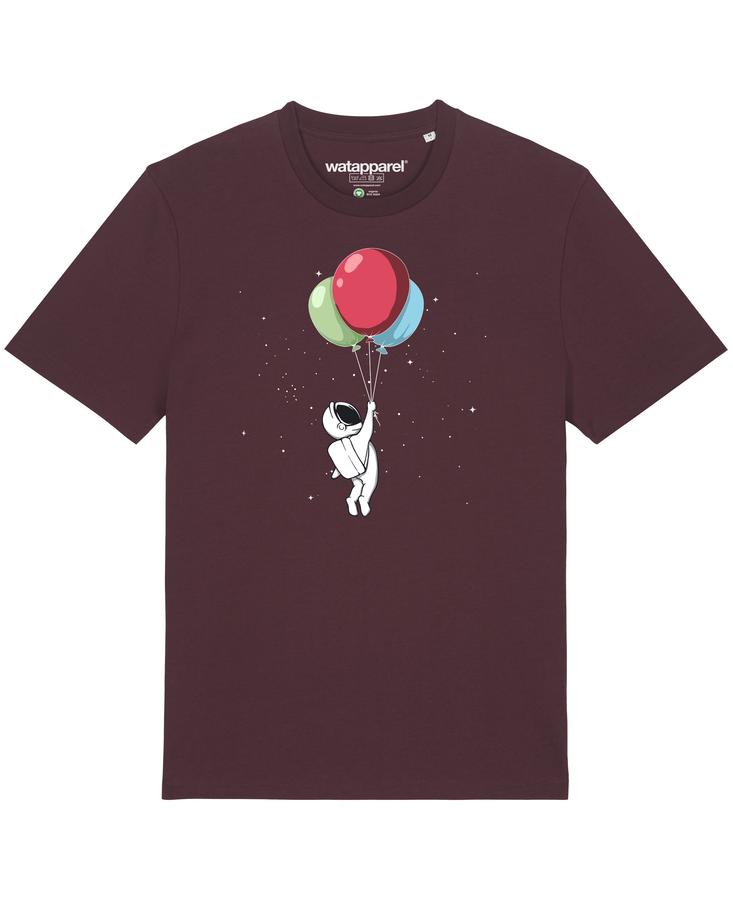 Watapparel Shirt 'Little Balloon Astronaut' in Rood: voorkant
