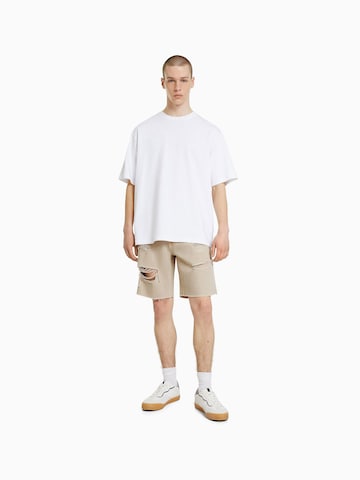 Bershka Slimfit Shorts in Beige