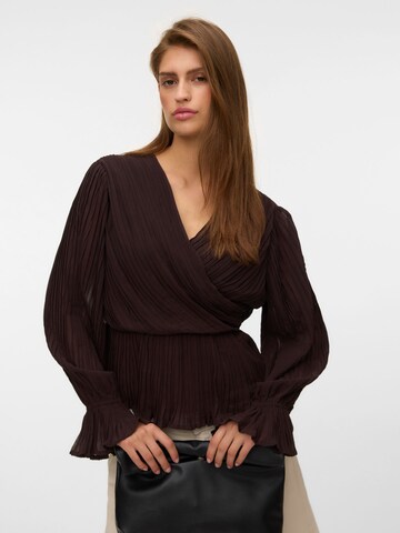 Chemisier 'VMDora' VERO MODA en marron : devant