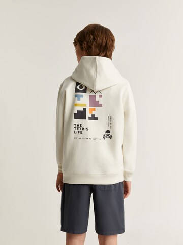Scalpers Sweatshirt 'Tetris' in Weiß