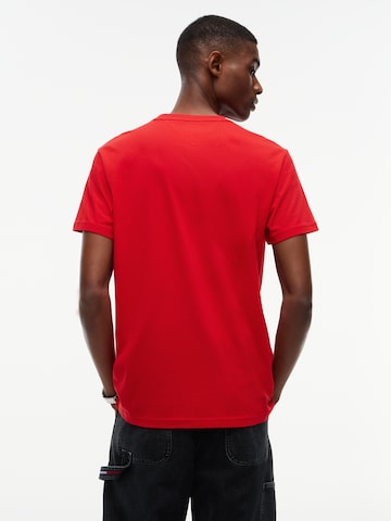 Tommy Jeans - Camisa 'SIGNATURE' em vermelho