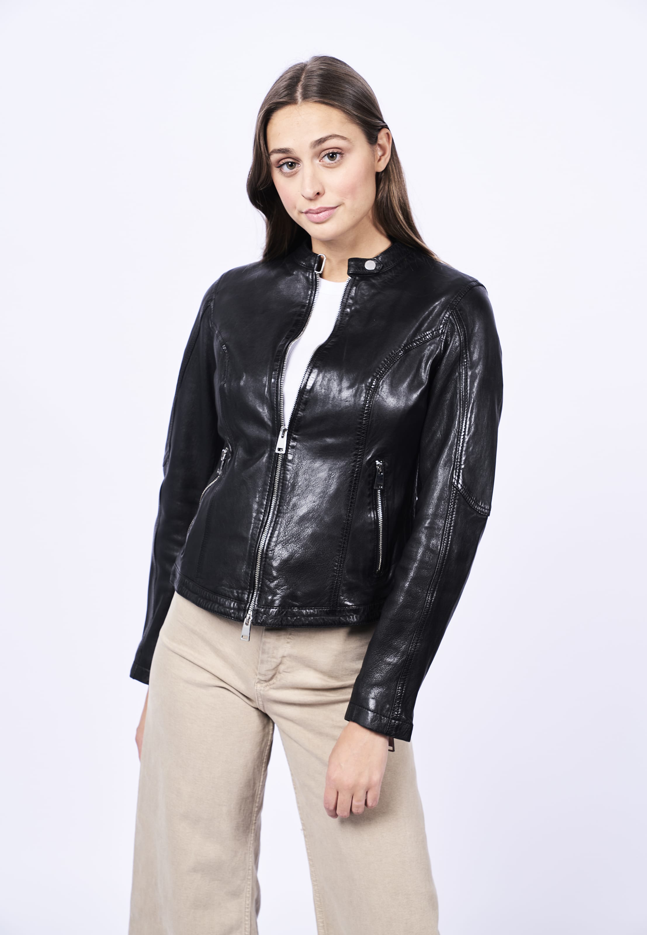 Giaccone in pelle donna sales