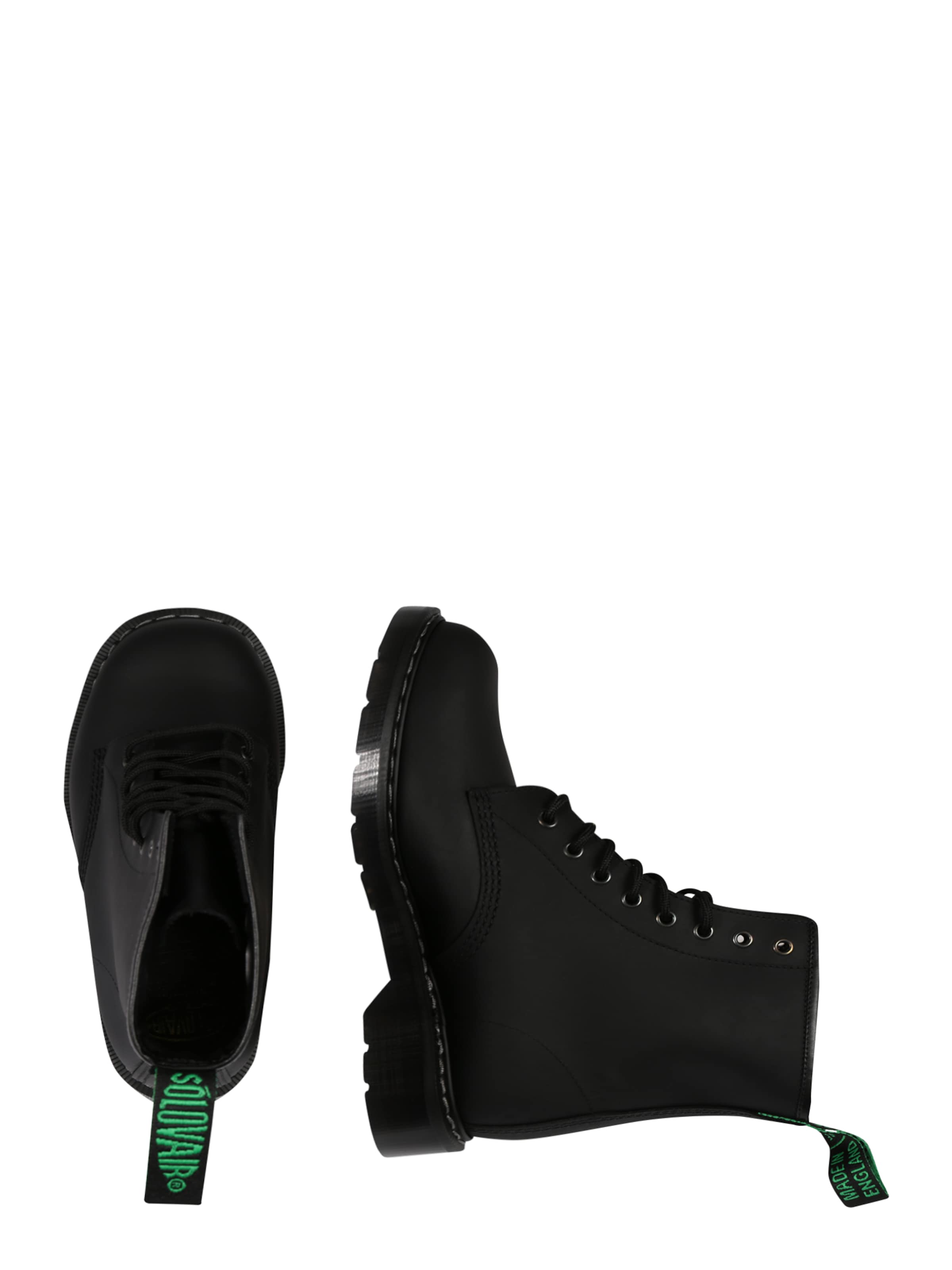 Solovair Lace-Up Boots '8 Eye Derby' in Black