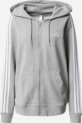 ADIDAS SPORTSWEAR Αθλητική ζακέτα φούτερ 'Essentials' σε γκρι: μπροστά