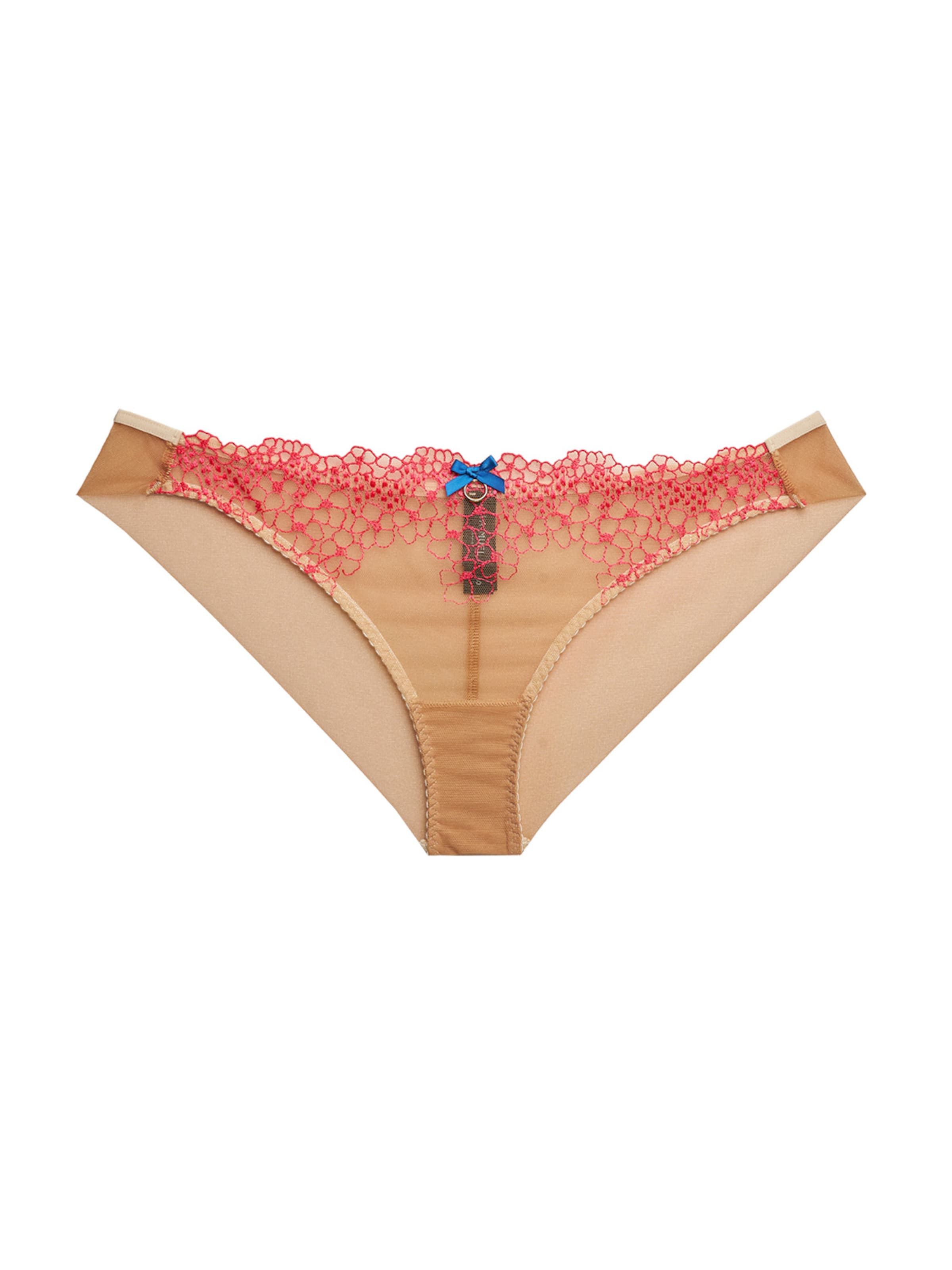 La Muel Lingerie Slip 'embroidery opal' in Roze: voorkant