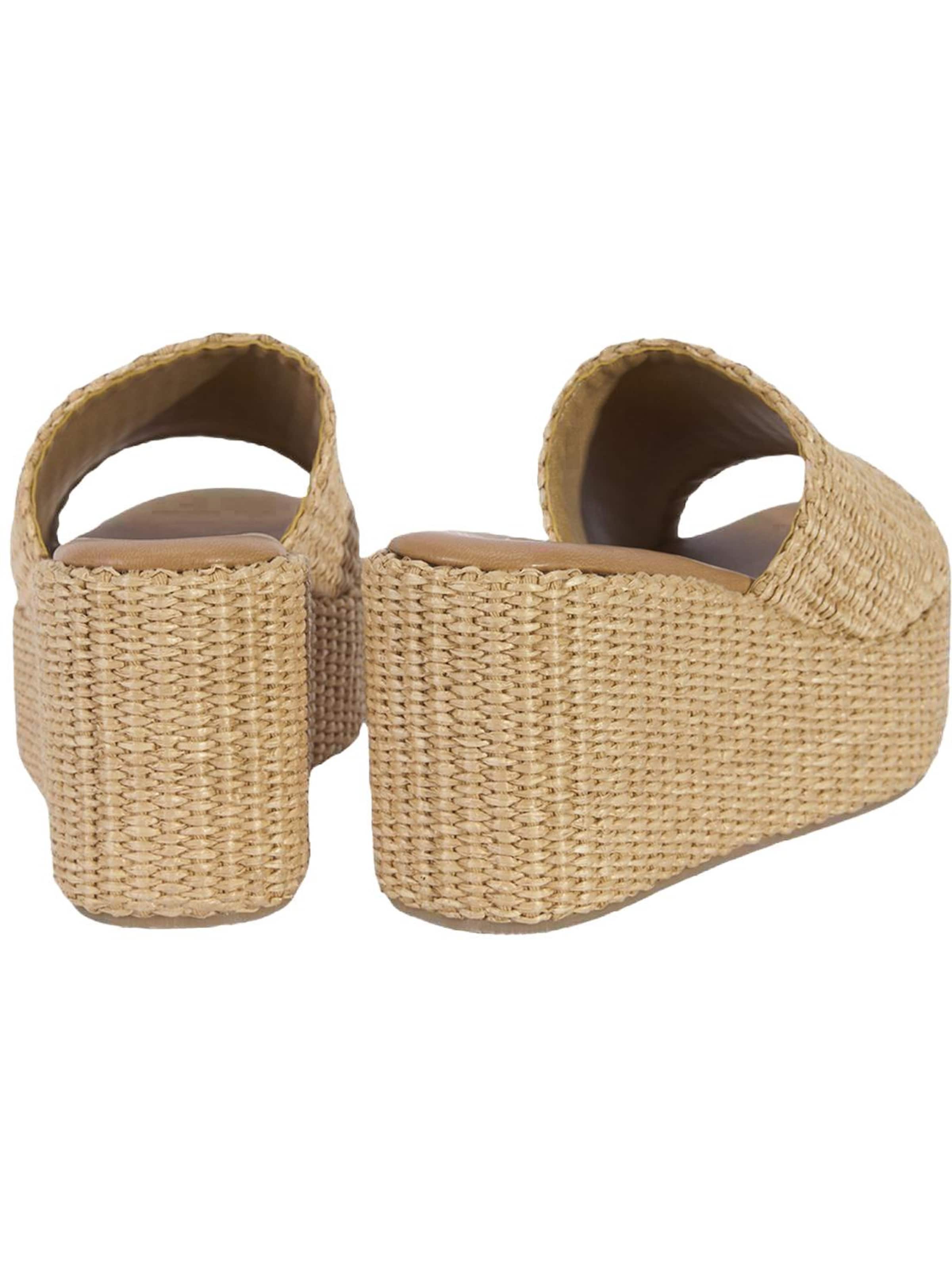 Desa - Zapatos abiertos 'DESA Damen-Keilsandalen aus Raffia' en beige