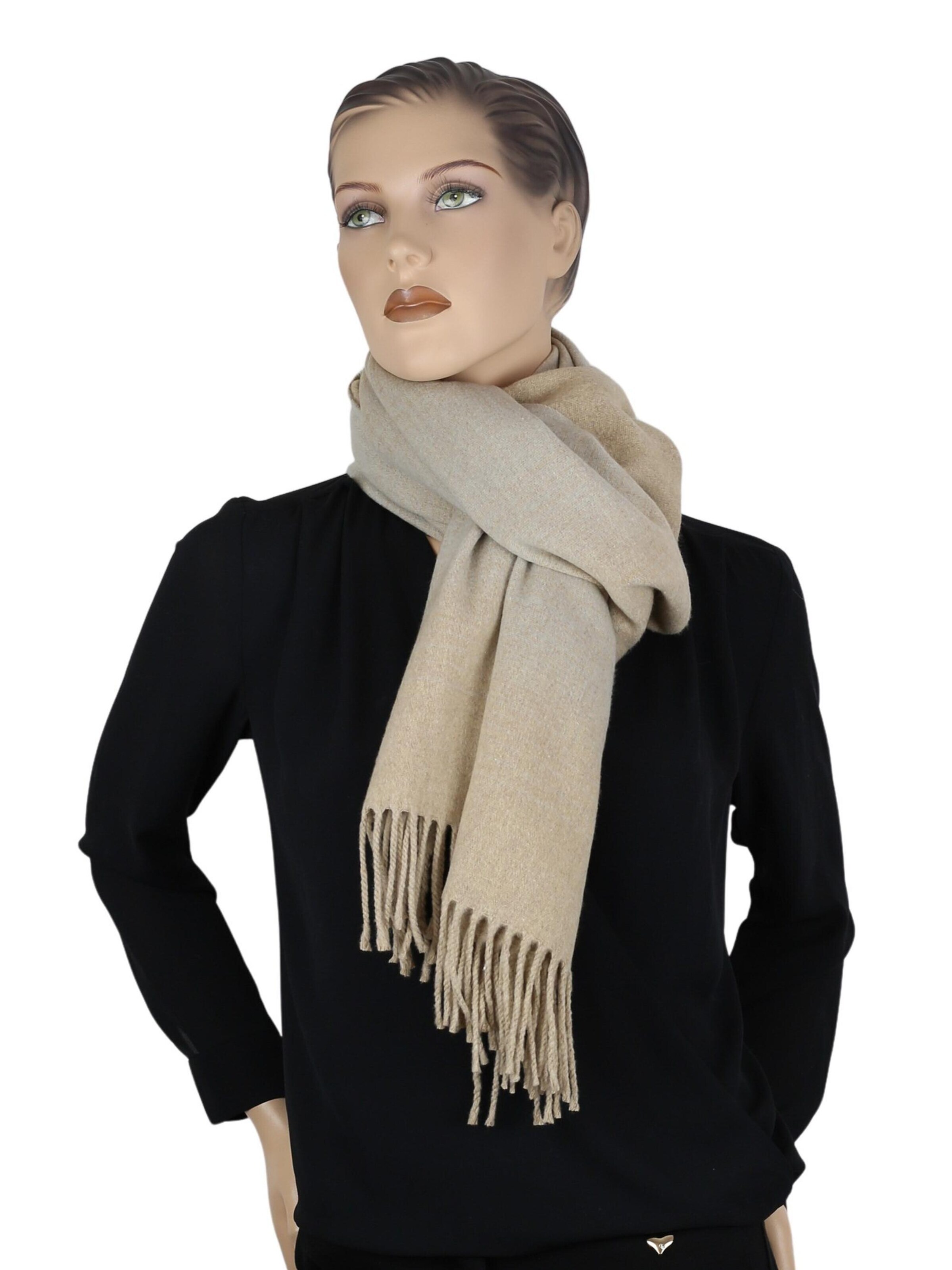 COLLEZIONE ALESSANDRO Scarf 'Greige' in Beige