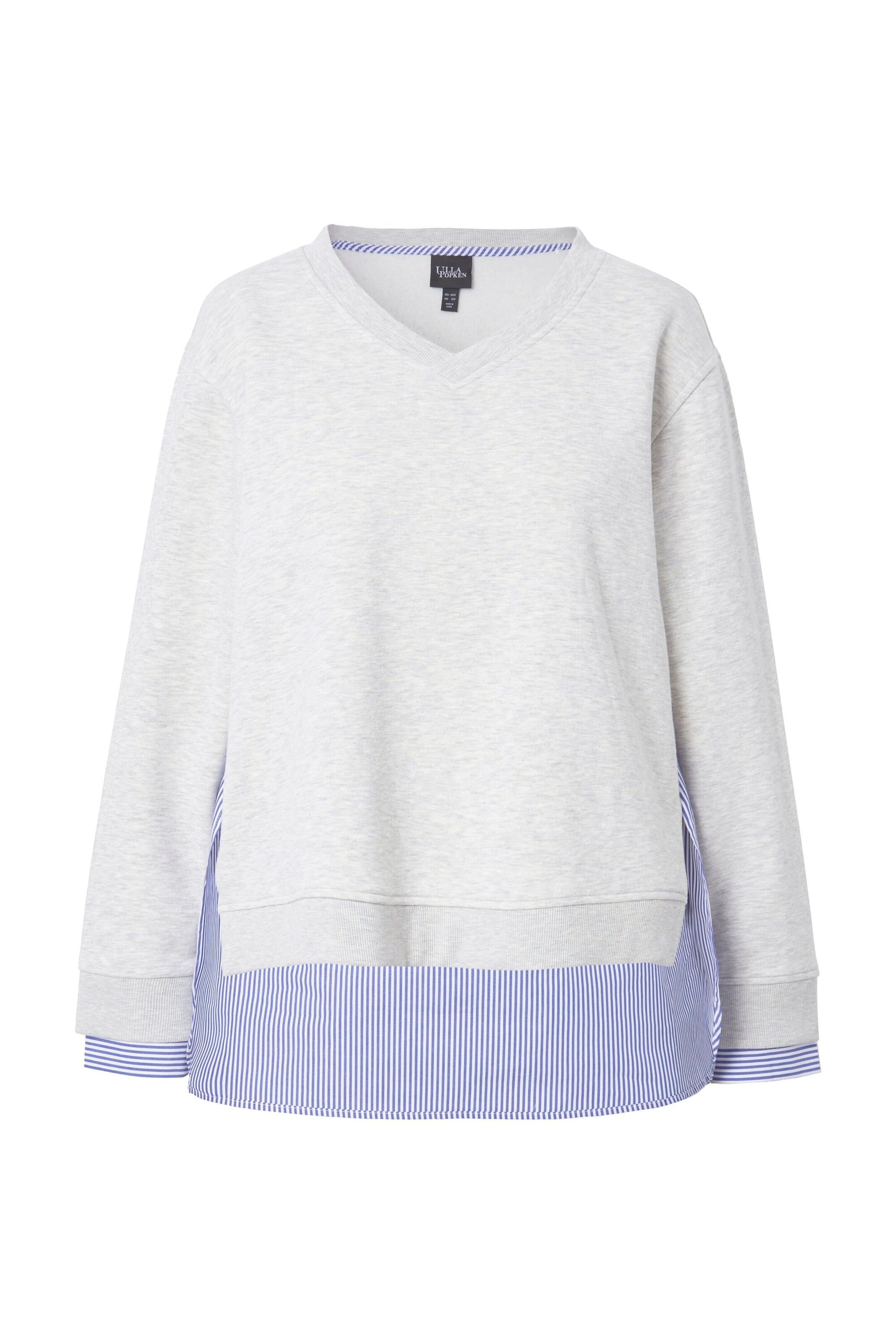 Ulla Popken Sweatshirt in Grey: front