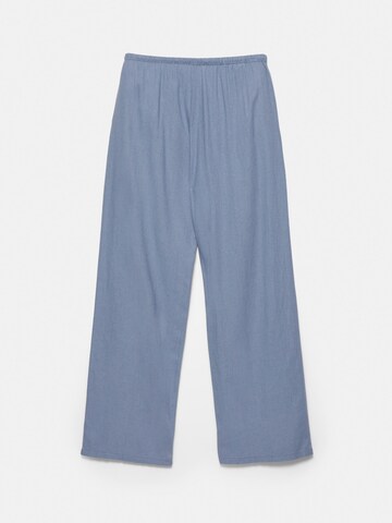 Pull&Bear Wide Leg Hose 'PACIFIC' in Blau