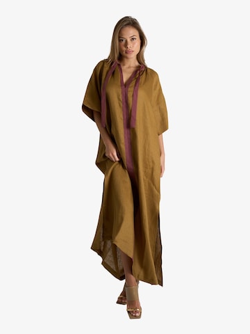 Ottod’Ame - Vestido de verão em castanho: frente