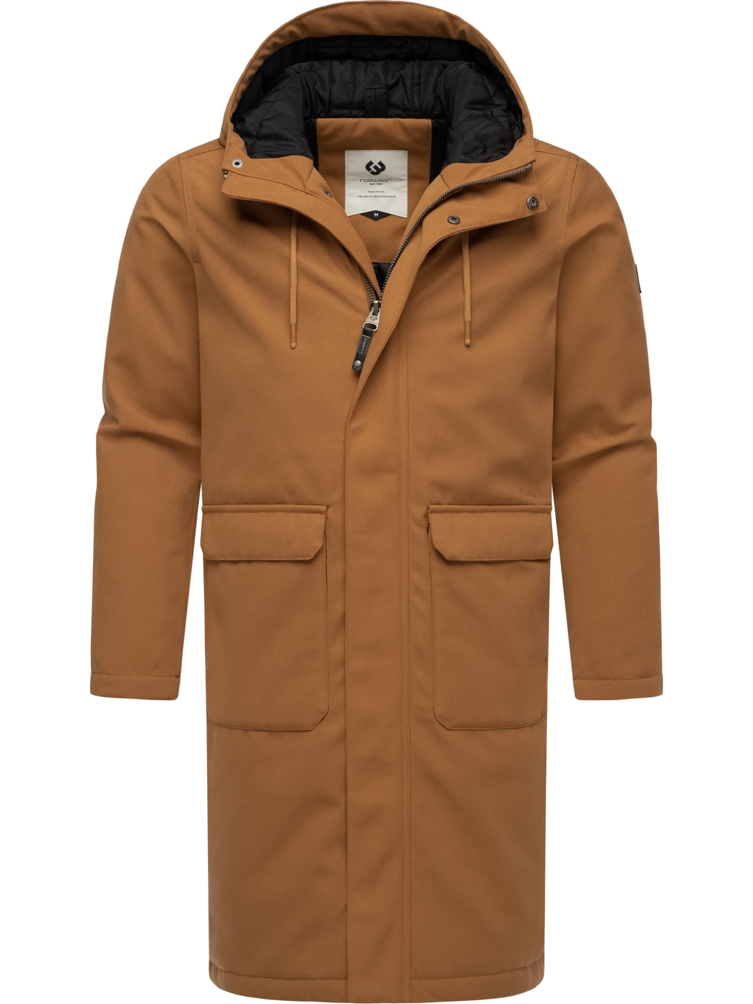 Palton de iarnă 'Mr Them' de la Ragwear pe maro: față