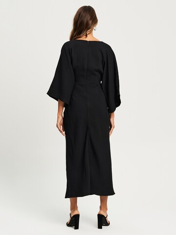 Tussah Dress 'SIGNORA' in Black: back