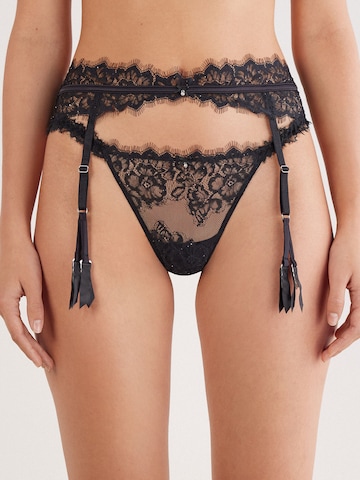 INTIMISSIMI Strumpfhalter 'GLIMMER OF PLEASURE' in Schwarz: Vorderseite