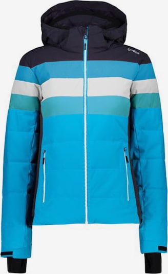 CMP Skijacke ' Zip Hoodie Twill ' in hellblau / schwarz / weiß, Produktansicht