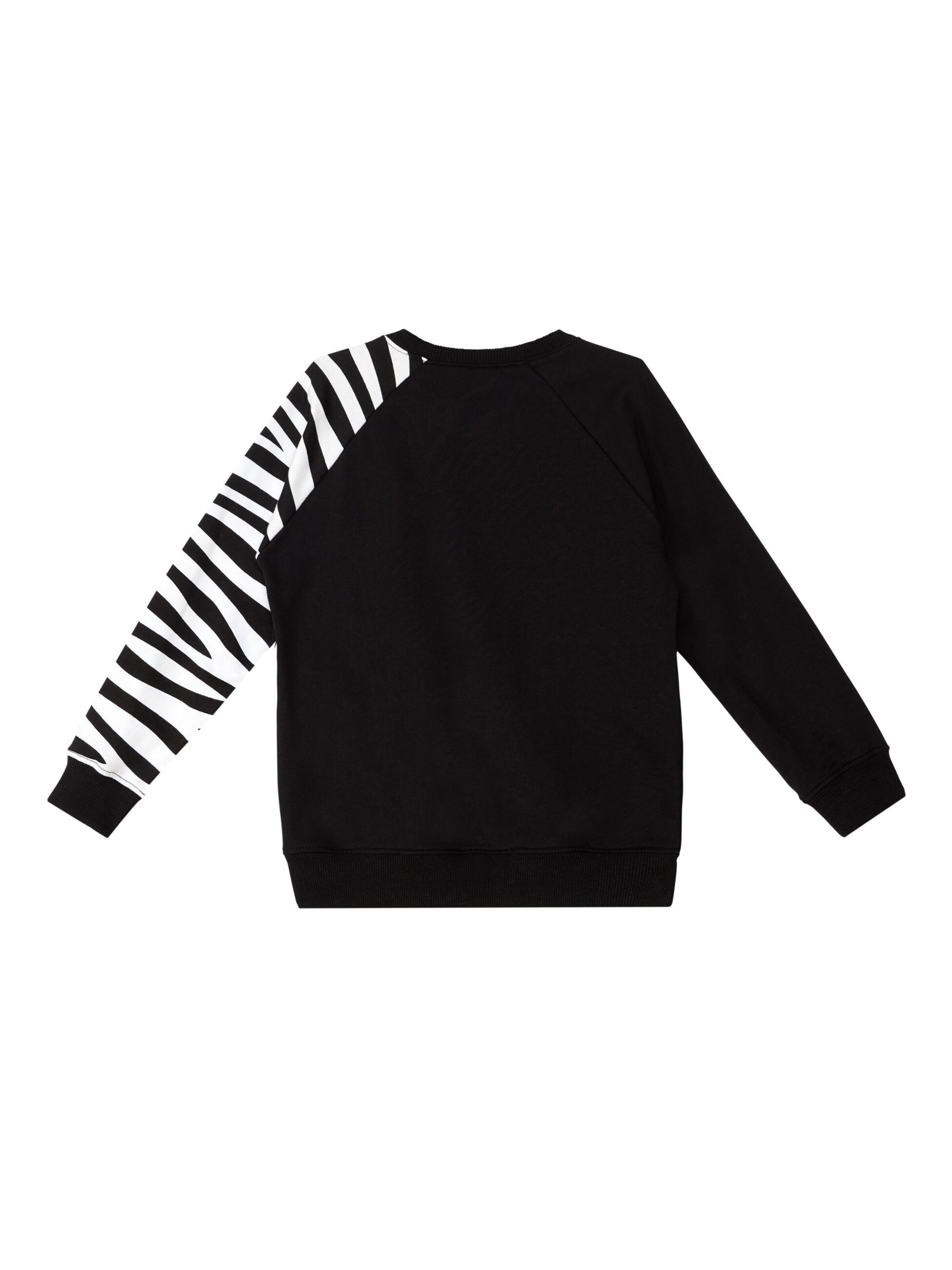 Denokids Pullover 'Zebra Ruffled' in Schwarz
