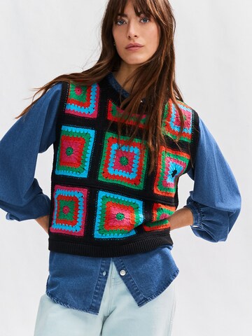 Next Knitted Vest in Blue: front