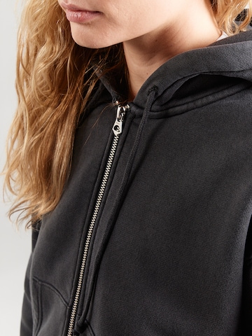 WEEKDAY Zip-Up Hoodie 'Tonia' in Black