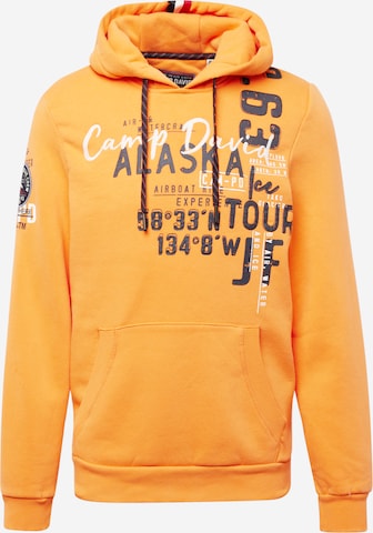 CAMP DAVID Sweatshirt 'Alaska Ice Tour' i orange: framsida