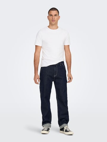 Only & Sons Loosefit Cargojeans 'EDGE' in Blau