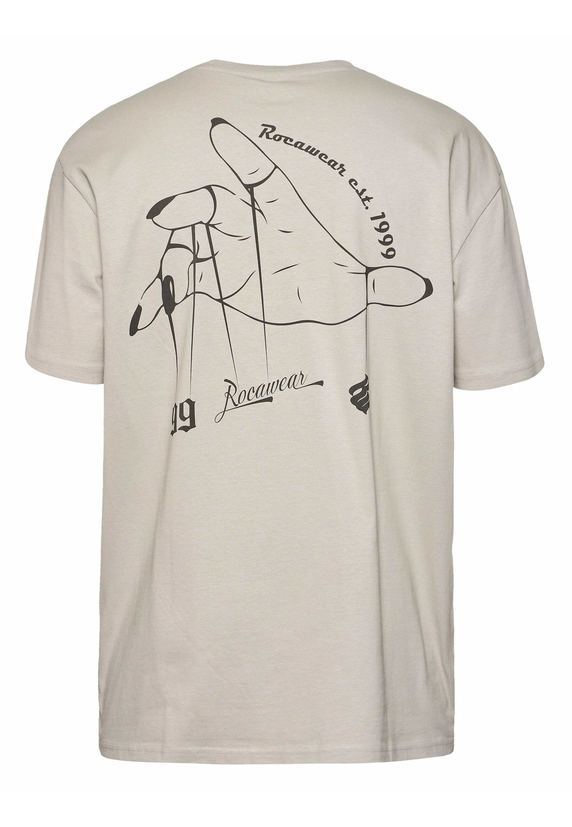 T-Shirt 'Hand' ROCAWEAR en gris