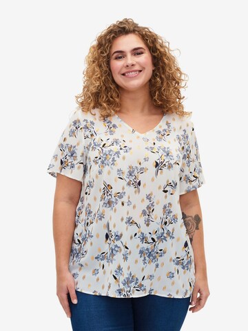 Zizzi - Camisa 'XALMA' em branco: frente