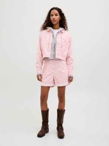 JJXX Loose fit Pleat-front trousers 'Maddy' in Pink