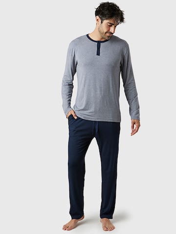Pigiama lungo 'Modal Italy winter pyjama set' di zd ZERO DEFECTS in blu