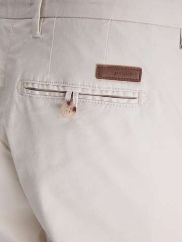 JACK & JONES - Regular Calças chino 'Stace Summer' em cinzento