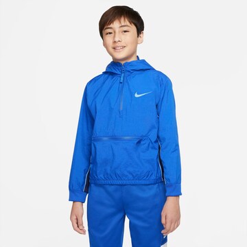 NIKE Athletic Jacket in Blue: front