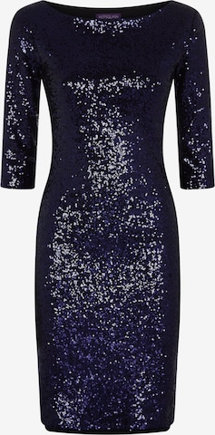 HotSquash Kokteilové šaty - Modrá: predná strana