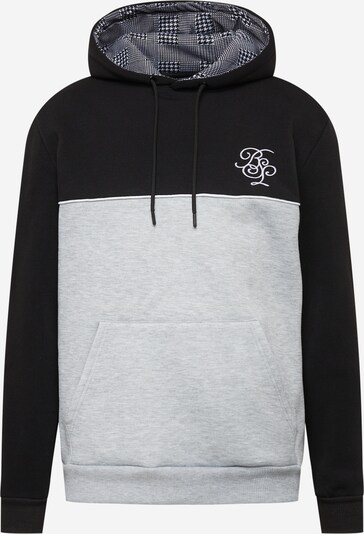 BRAVE SOUL Sweater majica 'MAREK' u svijetlosiva / siva melange / crna, Pregled proizvoda