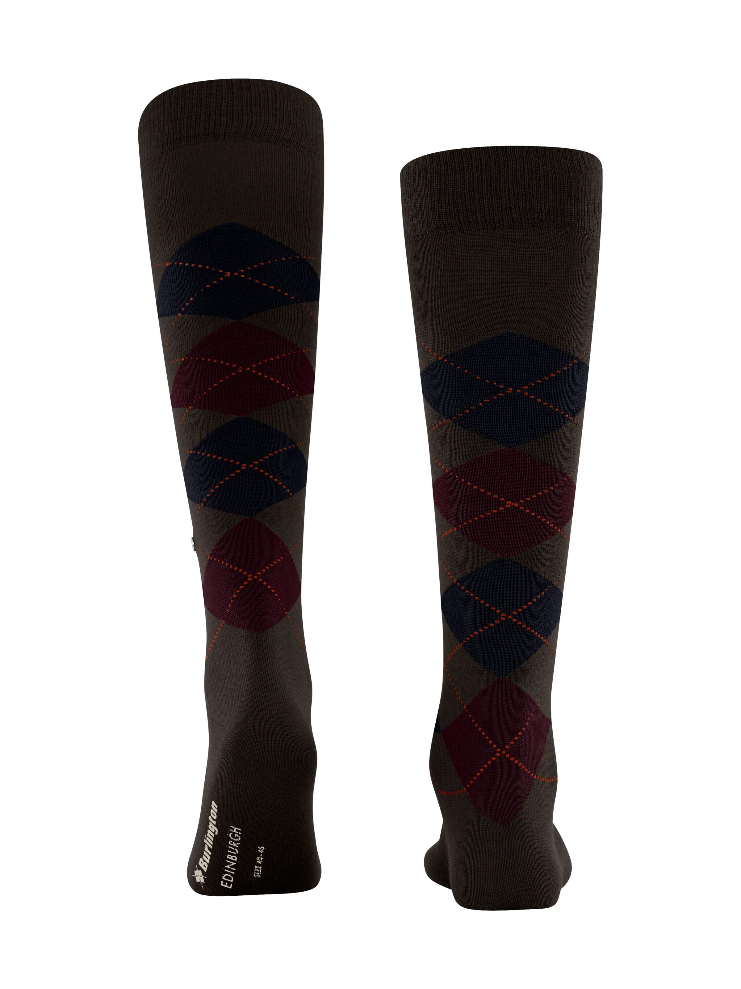 BURLINGTON Knee High Socks 'Edinburgh' in Brown
