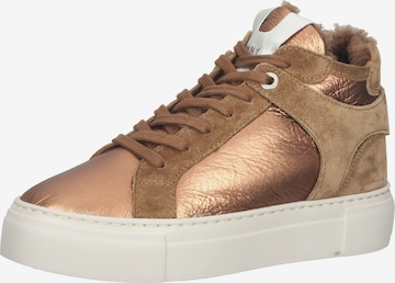 MAHONY High-Top Sneakers in Bronze: front