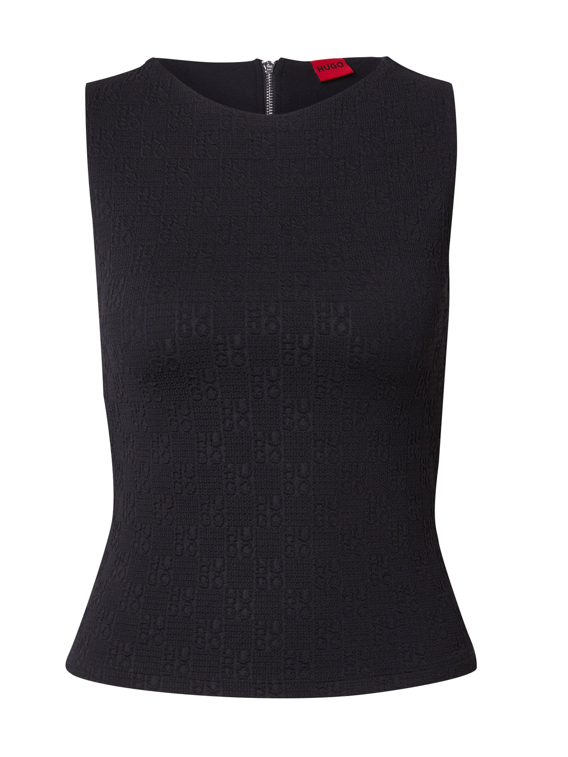 HUGO Τοπ 'Daironi' σε μαύρο: μπροστά