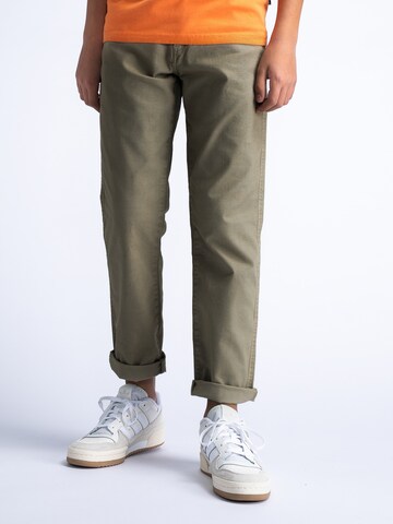 Petrol Industries Regular Trousers 'Sunspark' in Green: front