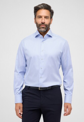 ETERNA Regular fit Overhemd in Blauw: voorkant
