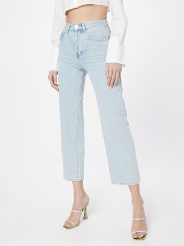 Wide leg Jeans de la GLAMOROUS pe albastru: față