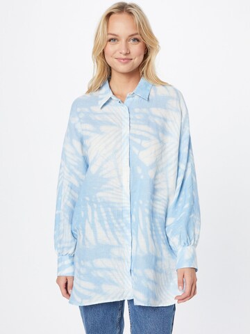 120% Lino Bluse in Blau: predná strana